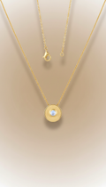 Gold-Vermeil-Halskette Minimalistisches Design